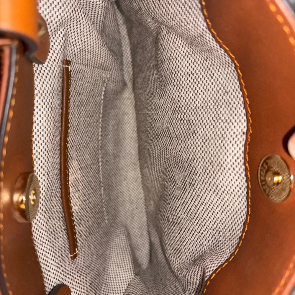 Dooney & Bourke Brown Leather City Barlow Tote Bag - Picture 8 of 8